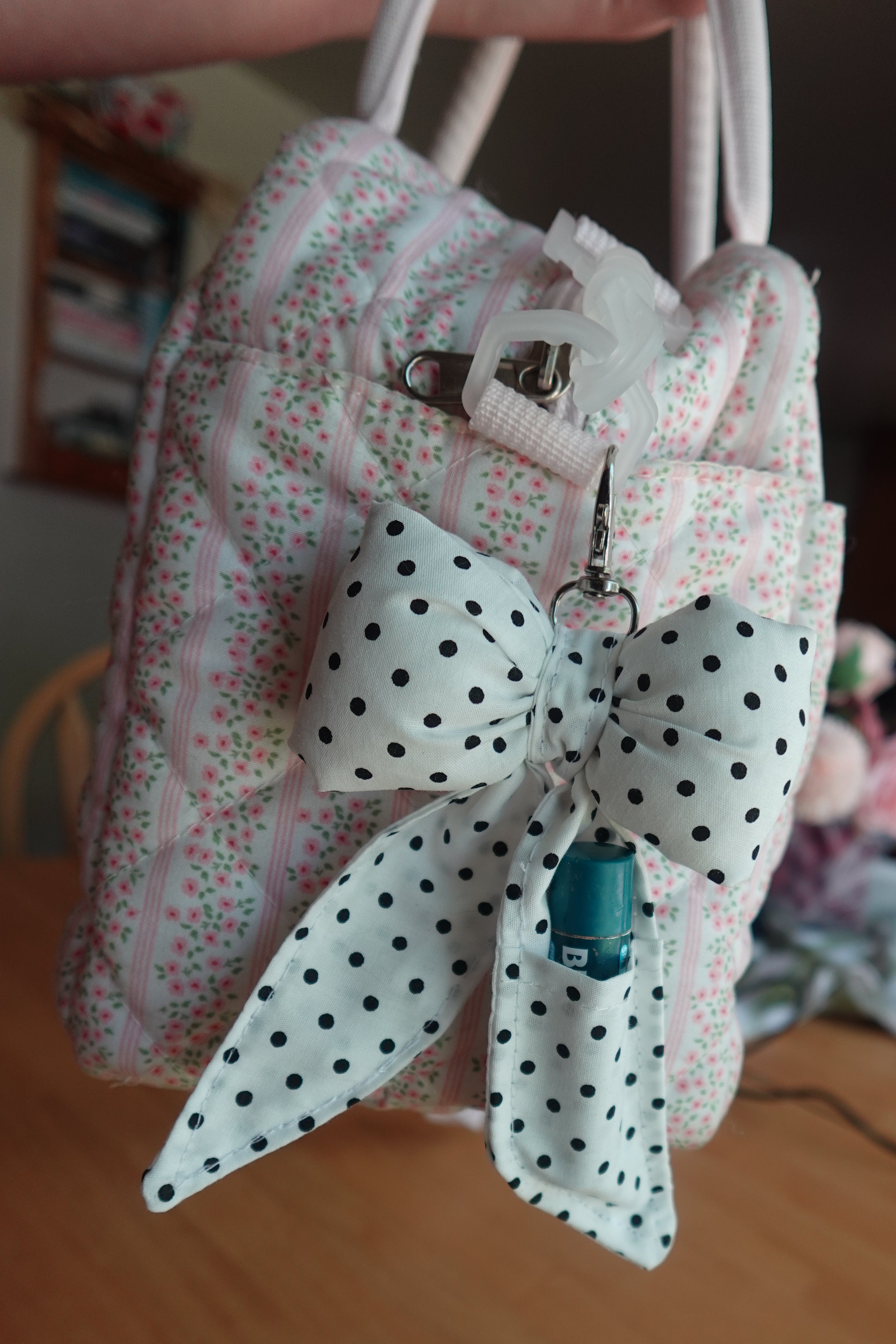 Polka Dot ChapStick holder