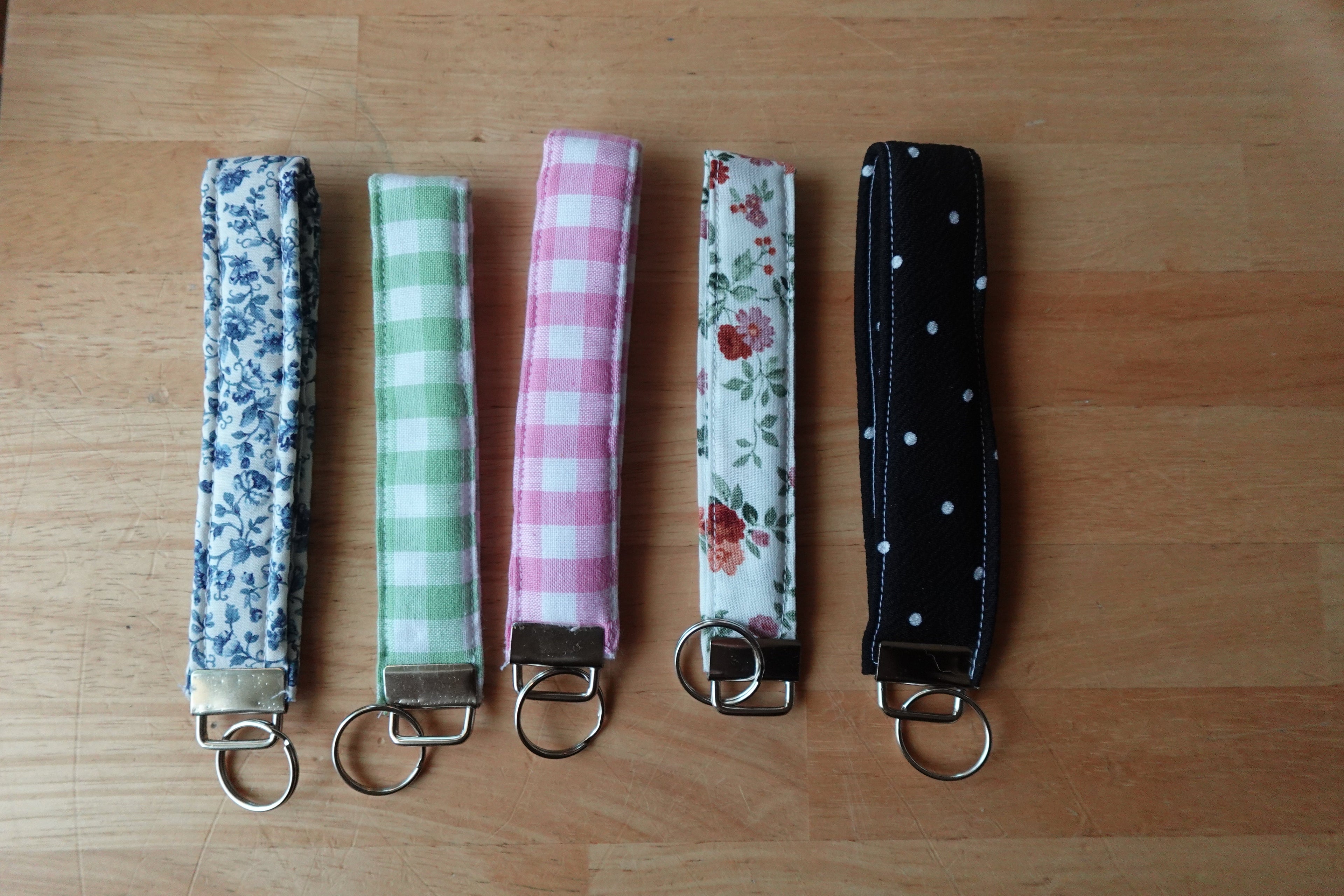 Pink Gingham Wristlet