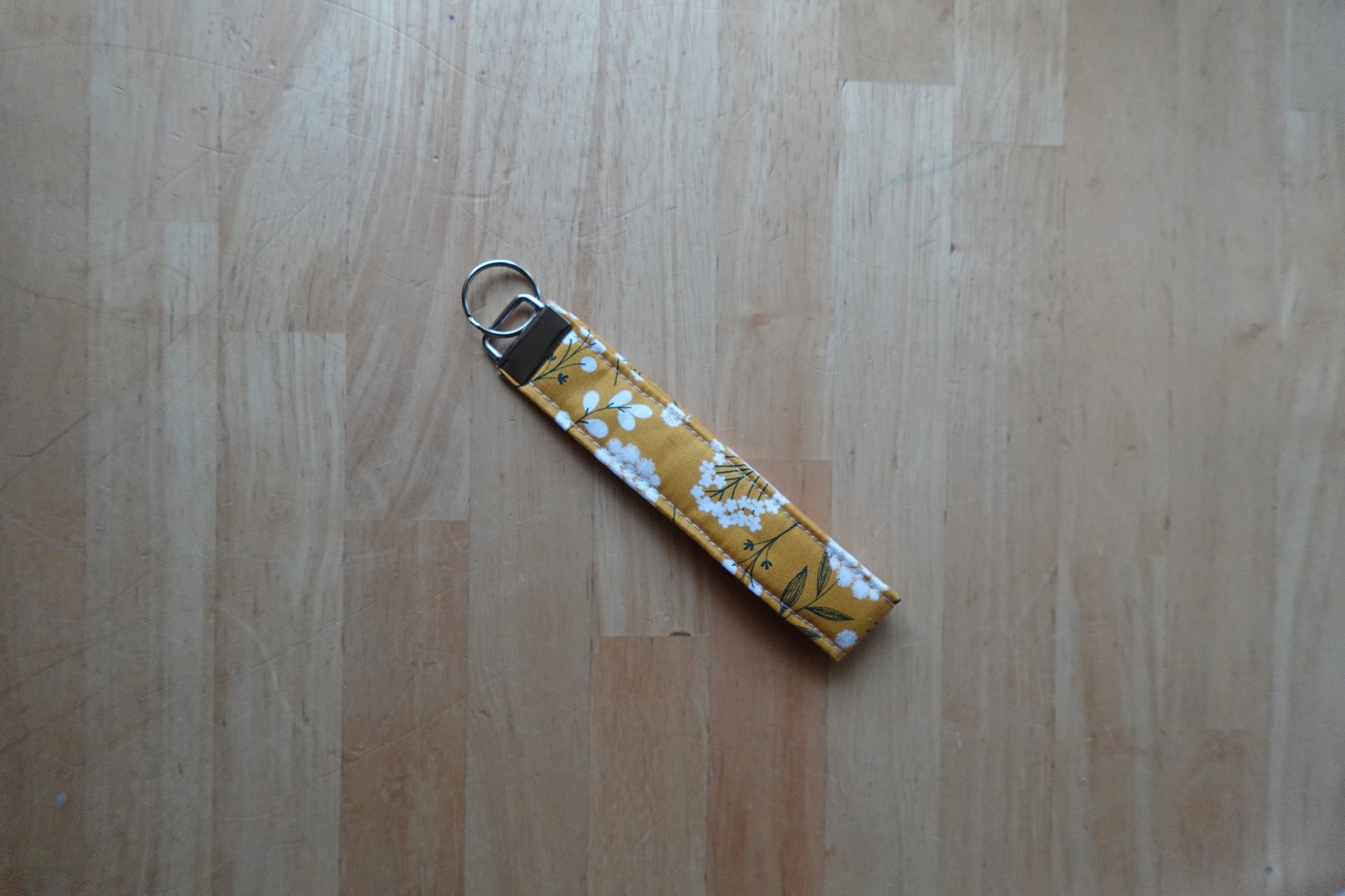 Yellow Floral Wristlet